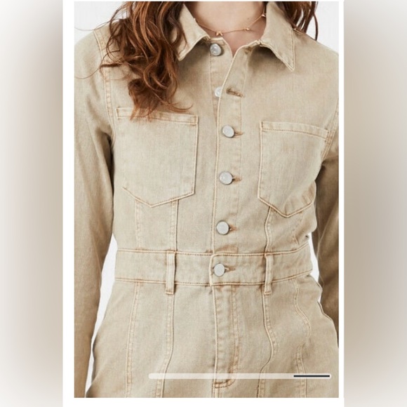 NWT Denim/Twill Long sleeve Dress - Picture 5 of 5